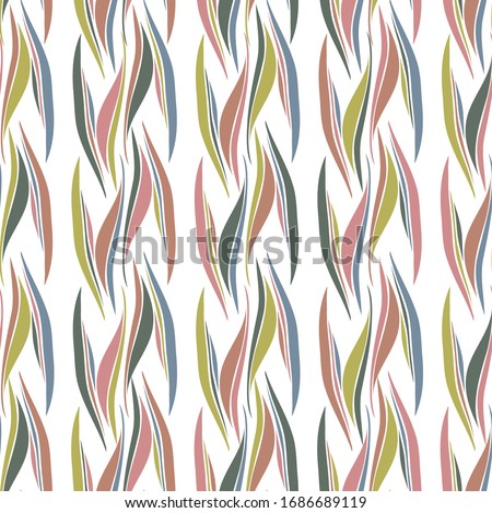 Seamless vector pattern of colourful vertical hand-drawn line ornament on white background. Perfect for printing on paper, stickers, badges, cards, textiles, menu decoration and bed sheets for kids