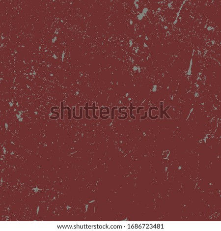 Red Distress urban used texture. Grunge rough dirty background. Brushed black paint cover. Aged grainy messy template. Renovate wall scratched backdrop. Empty aging design element. EPS10 vector.