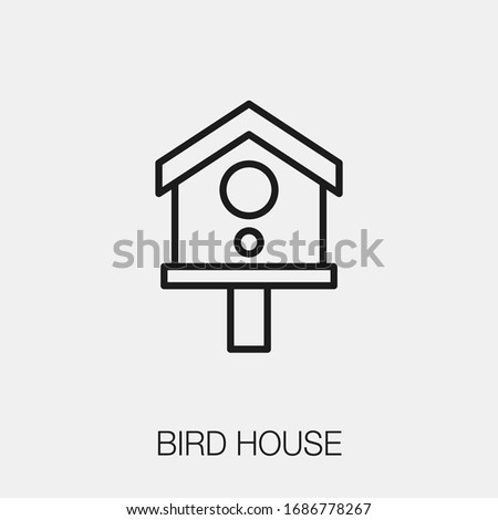 bird house icon vector. Linear style sign for mobile concept and web design. bird house symbol illustration. Pixel vector graphics - Vector.