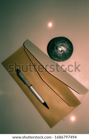 Envelopes pen candle office accessories business