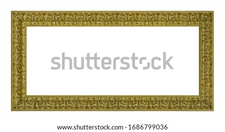 Panoramic пщдвут frame for paintings, mirrors or photo isolated on white background