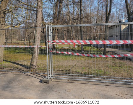 Temporary fence blocked the street