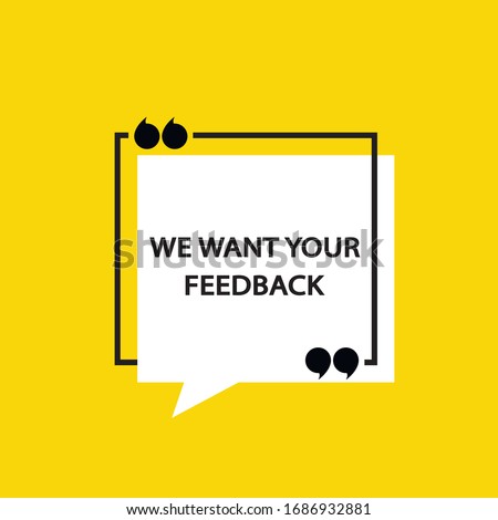 Vector illustration of quote in black frame with quotation marks and yellow background. Royalty-Free Stock Photo #1686932881