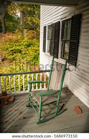 Rocking Chairs on the Porch in New England house