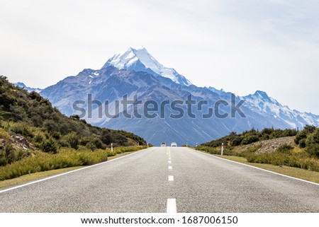 Views of Mount Cook in New Zealand Royalty-Free Stock Photo #1687006150