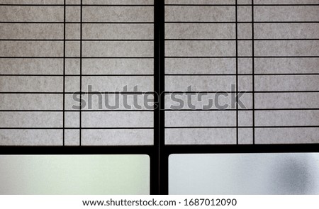 Japanese traditional house interior and paper door