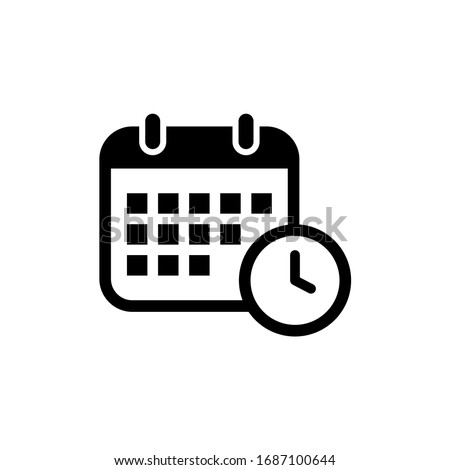 Schedule icon. Calendar, time icon vector illustration Royalty-Free Stock Photo #1687100644