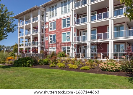 Retirement community in Richmond BC, a place for senior living. Royalty-Free Stock Photo #1687144663