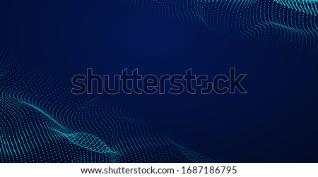 Composed of particles swirling abstract graphics. Royalty-Free Stock Photo #1687186795