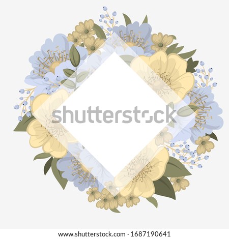 Flower designs border - spring flowers
