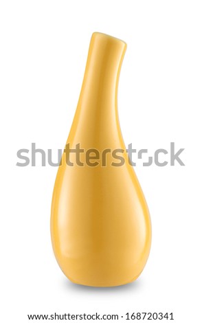 yellow vase white background