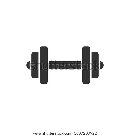 Isolated dumbbell icon, Gym equipment Royalty-Free Stock Photo #1687239922