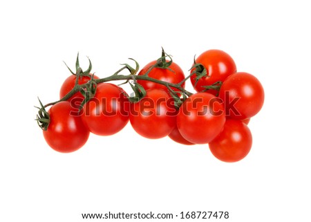 organic cherry tomatoes, isolated on white Royalty-Free Stock Photo #168727478