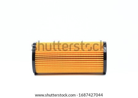 Oil , air , fuel filter for car on white background or isolated