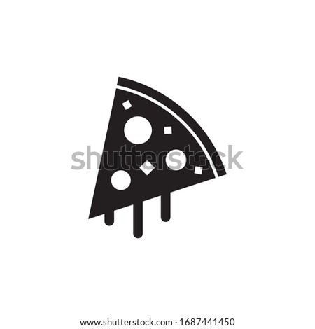 Pizza icon. Piece of pizza simple vector icon.