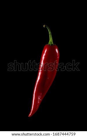 
red bell pepper on a black background