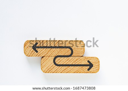 Collage of wooden bars on a white background