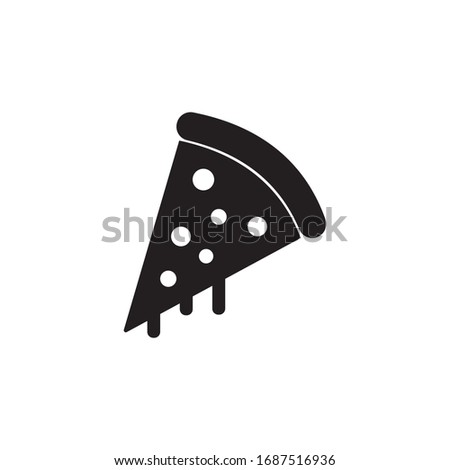 Pizza icon. Piece of pizza simple vector icon.