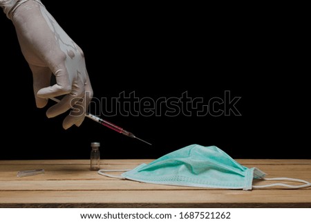Syringe handle and mask for corona virus protection