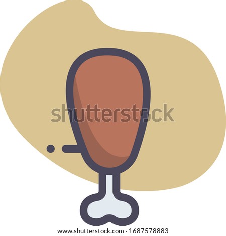 Simple meat flat icon design illustration, Can be used for many purpose.