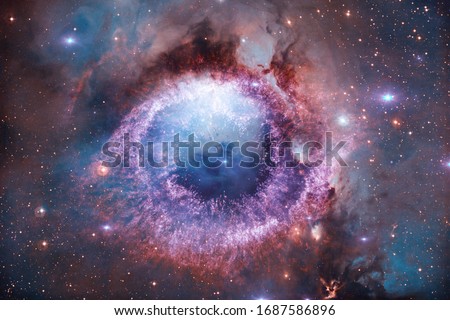 Starfield in outer space many light years far from the Earth. Elements of this image furnished by NASA. Royalty-Free Stock Photo #1687586896