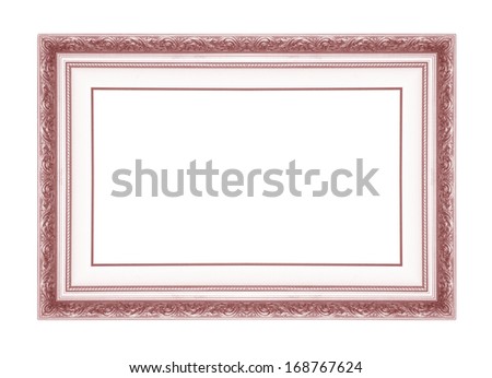 red antique  picture frames. Isolated on white background