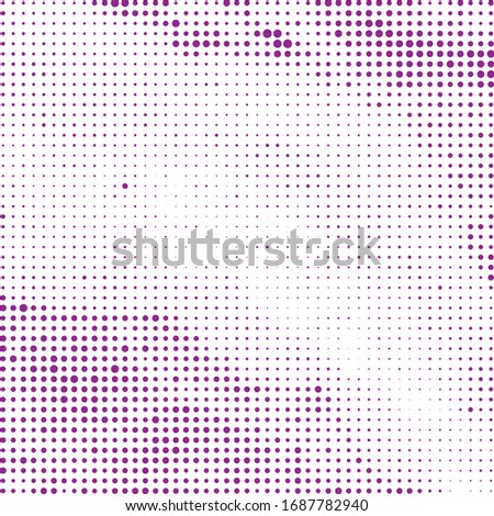 Violet Graphic Dots Halftone.. Lilac Abstract Grid. Lavender Vector Ink. Purple Dots Simple. Mauve Circle Ink. Gradient Digital. Grunge Banner. Geometric Print.