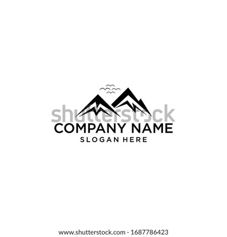 modern mountain logo design vector