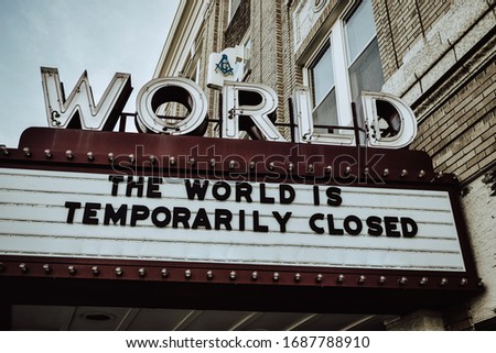 The World is Temporarily Closed Royalty-Free Stock Photo #1687788910