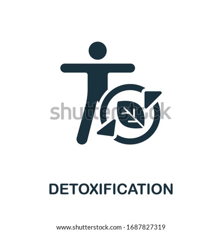 Detoxification icon. Simple illustration from healthy lifestyle collection. Creative Detoxification icon for web design, templates, infographics Royalty-Free Stock Photo #1687827319