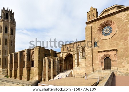 Cathedral of LLeida, La Seu Vella, LLeida, Catalonia, Spain Royalty-Free Stock Photo #1687936189