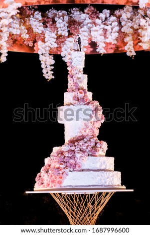 Wedding cake for guests and brides