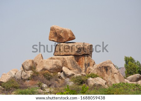 Rocky landscape in India Hampi