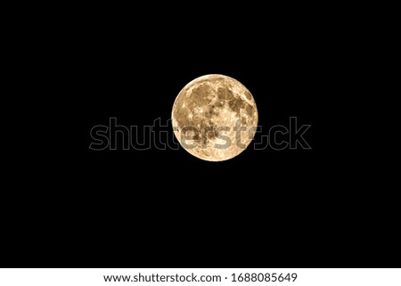 Bright full moon in sky-free night