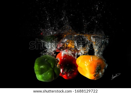 Advertising photography of fresh vegetables and fruits