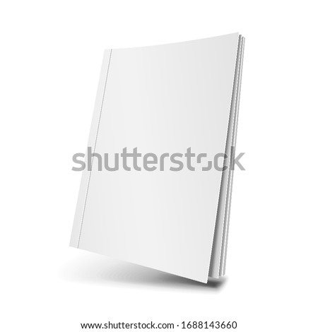 Mockup Magazine Cover, Book, Booklet, Brochure. Illustration Isolated On White Background. Mock Up Template Ready For Your Design. Vector EPS10 Royalty-Free Stock Photo #1688143660