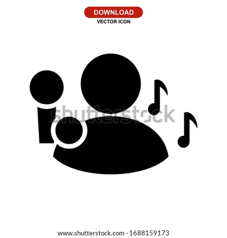 karaoke icon or logo isolated sign symbol vector illustration - high quality black style vector icons

