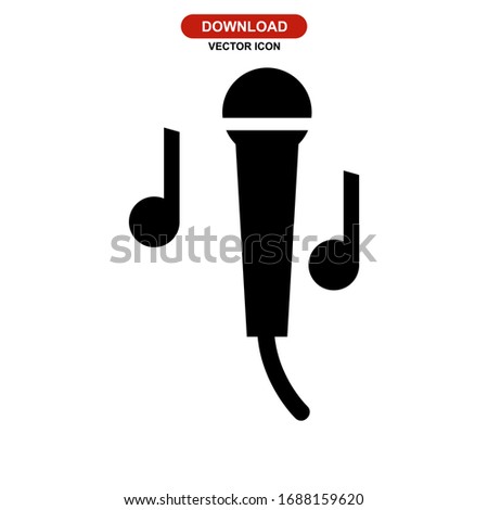 karaoke icon or logo isolated sign symbol vector illustration - high quality black style vector icons
