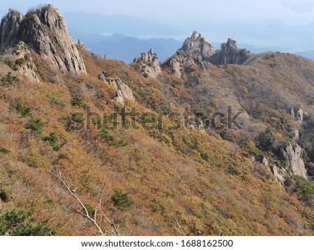 Beautiful Landscaping mountain picture, The Fall Of Wolchul Mountain, Youngwoul In Korea