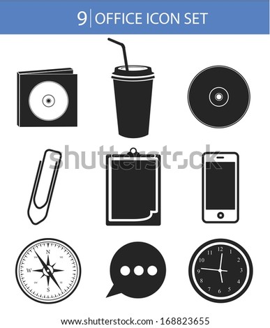 Office icons,vector
