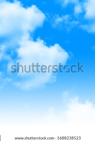 Blue Sky with White Clouds Portrait Royalty-Free Stock Photo #1688238523