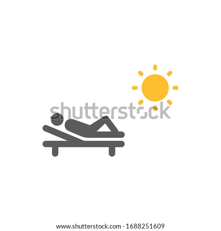 black sun bath isolated vector icon. simple element illustration from travel 2 concept vector icons. sun bath editable logo symbol design on white background. can be use for web and mobile Royalty-Free Stock Photo #1688251609