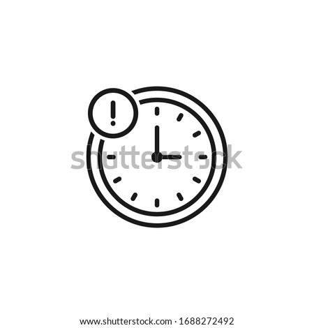 Delay icon design isolated on white background. Vector illustration Royalty-Free Stock Photo #1688272492