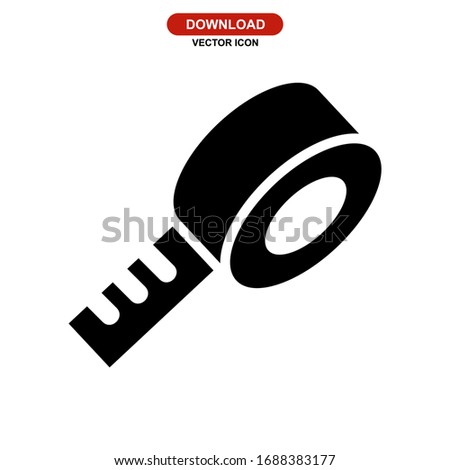 measurement tape icon or logo isolated sign symbol vector illustration - high quality black style vector icons
