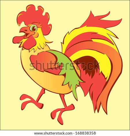 Illustration of an isolated cock