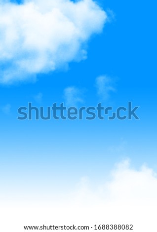 Blue Sky with White Background Royalty-Free Stock Photo #1688388082