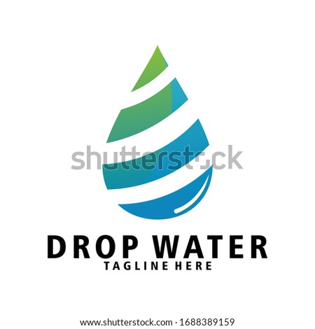 drop water logo icon vector isolated