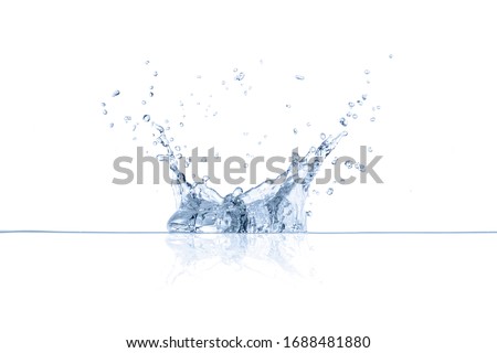 real image water splash isolated on white background with clipping path
