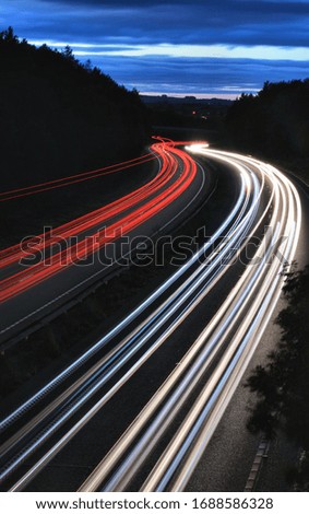 This was taken with a low shutter speed on a bridge over Dronfield bypass
