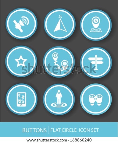 Navigator icons,Blue version,vector